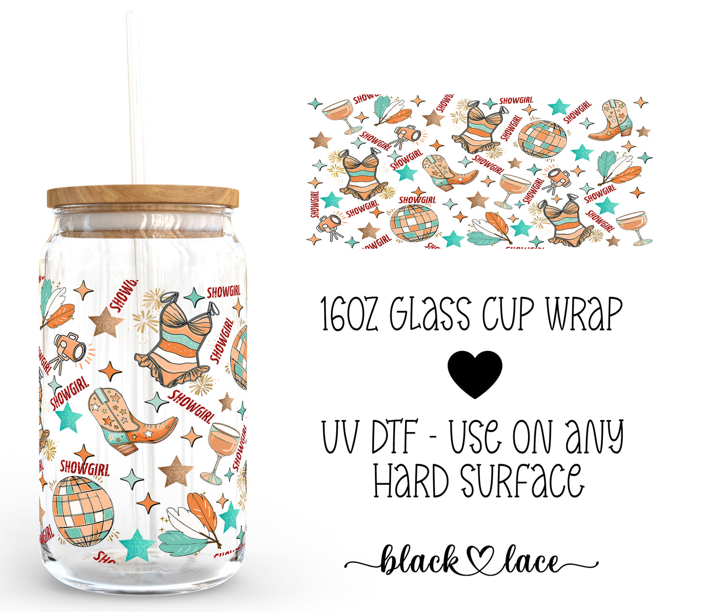 Showgirl Era ~ 16oz cup wrap