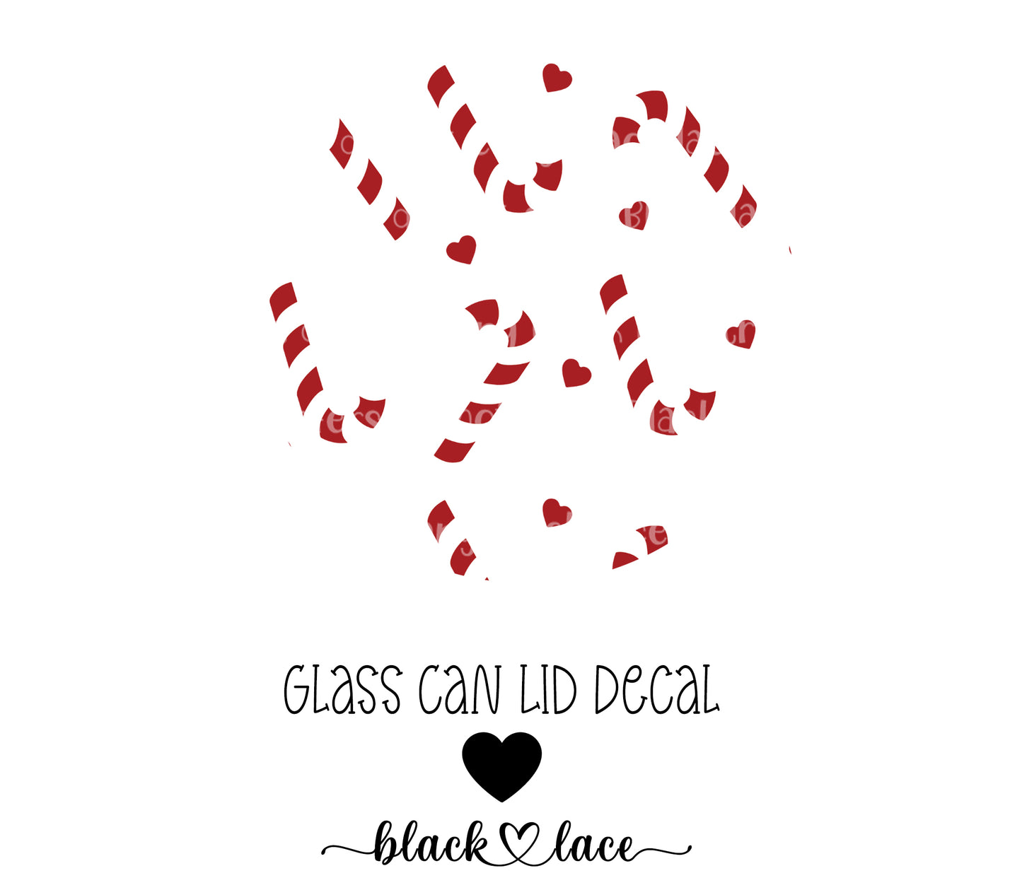 Candy Canes ~ Lid Decal