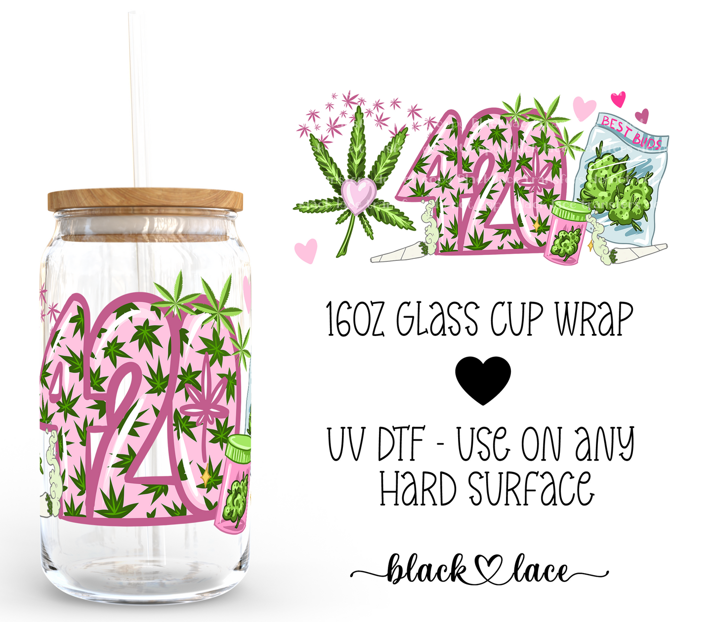 420 best buds ~16oz cup wrap