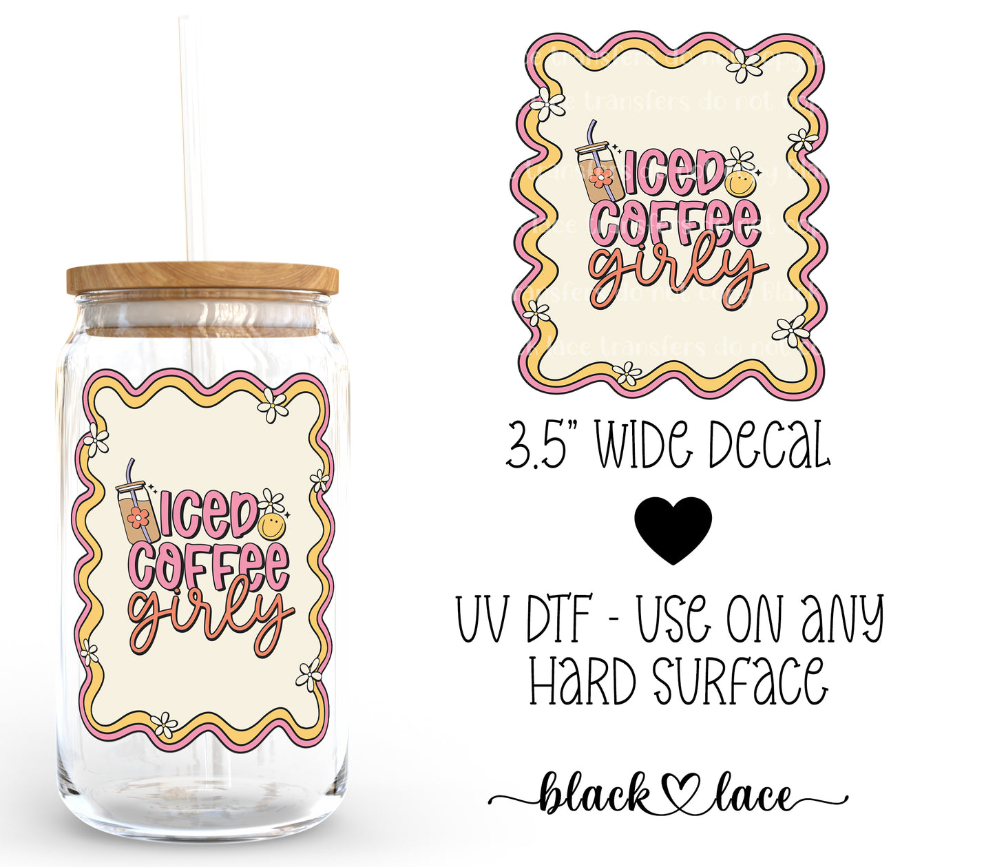 Iced Coffee Girly ~ Decal