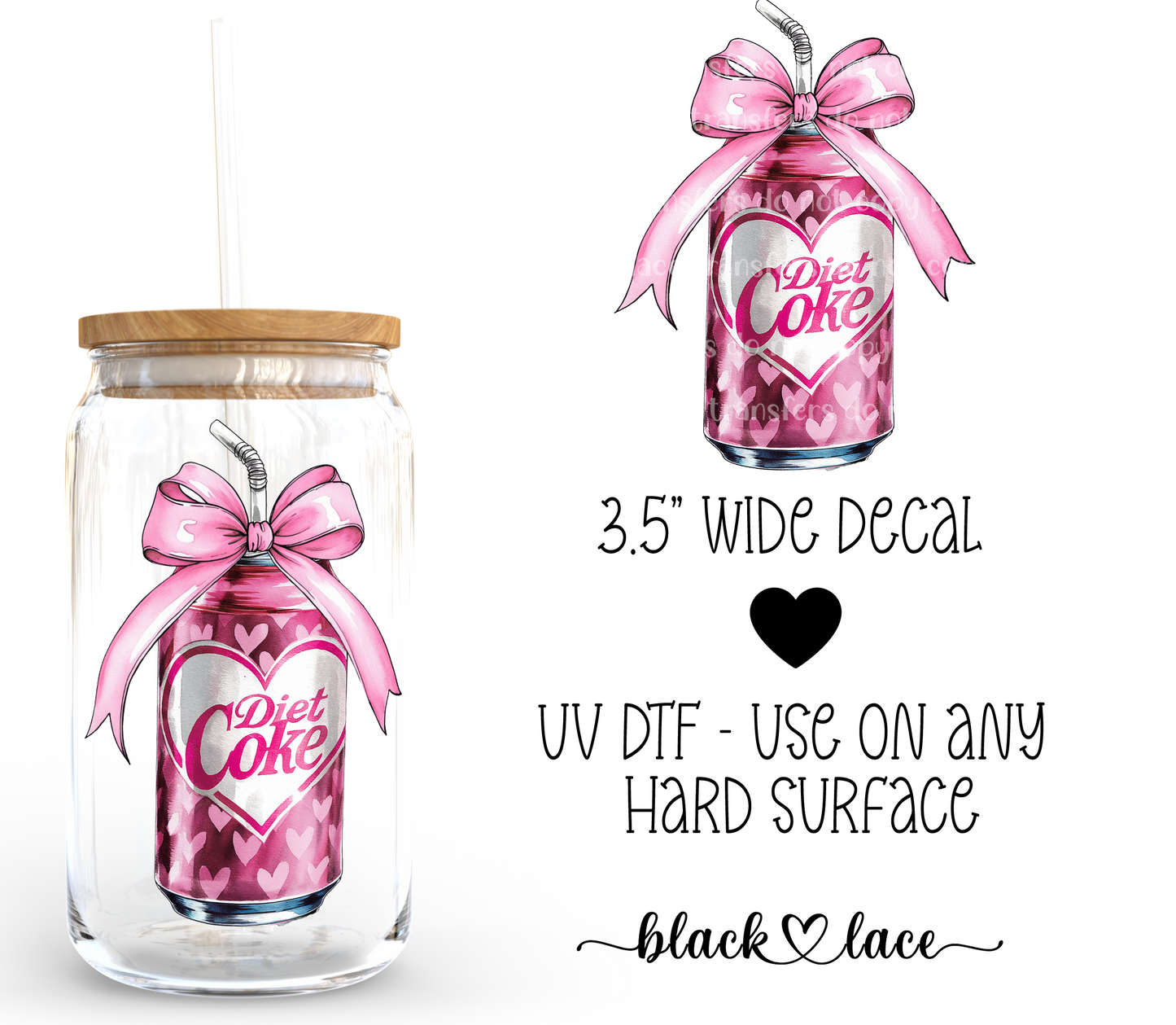 Diet Coke Bow ~ Decal