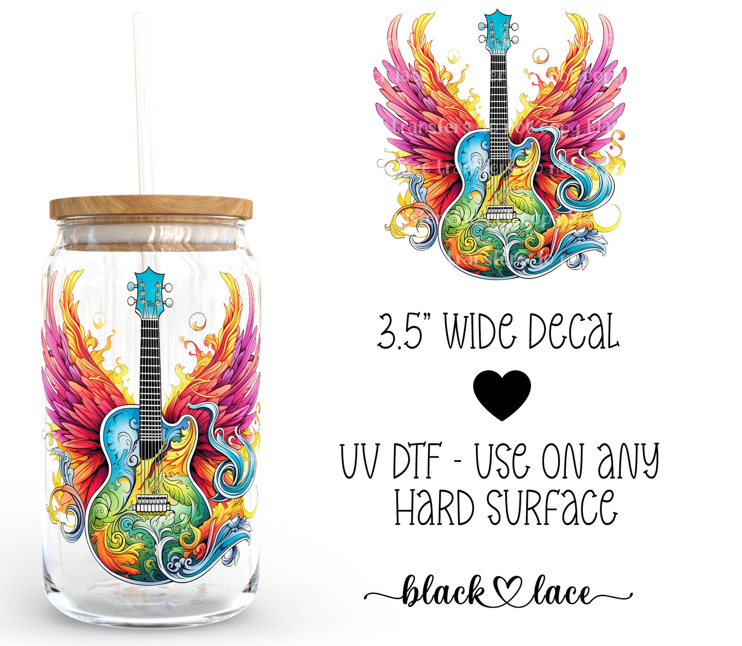 Guitar Wings ~ Decal