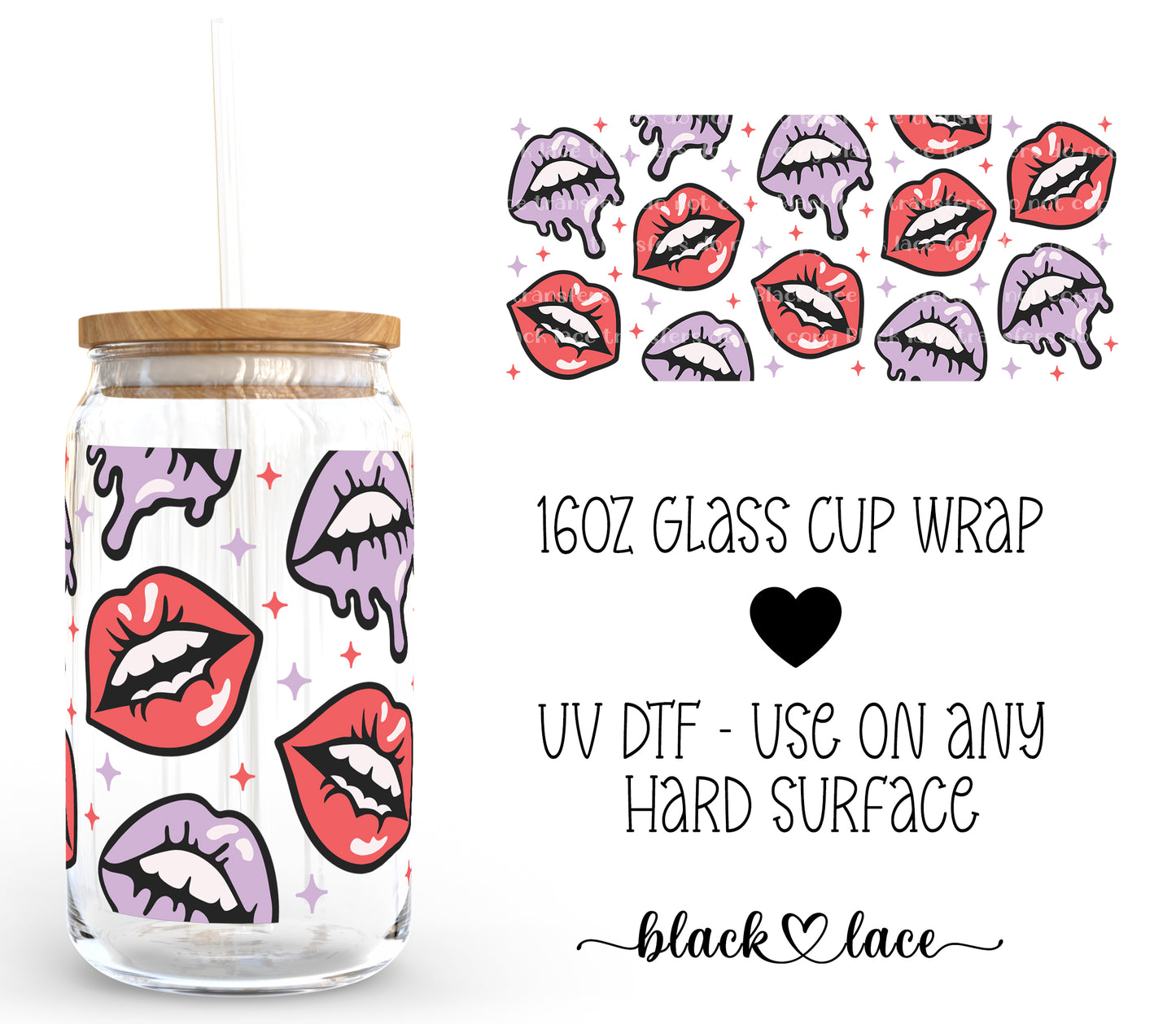 Lip Smacker ~16oz cup wrap