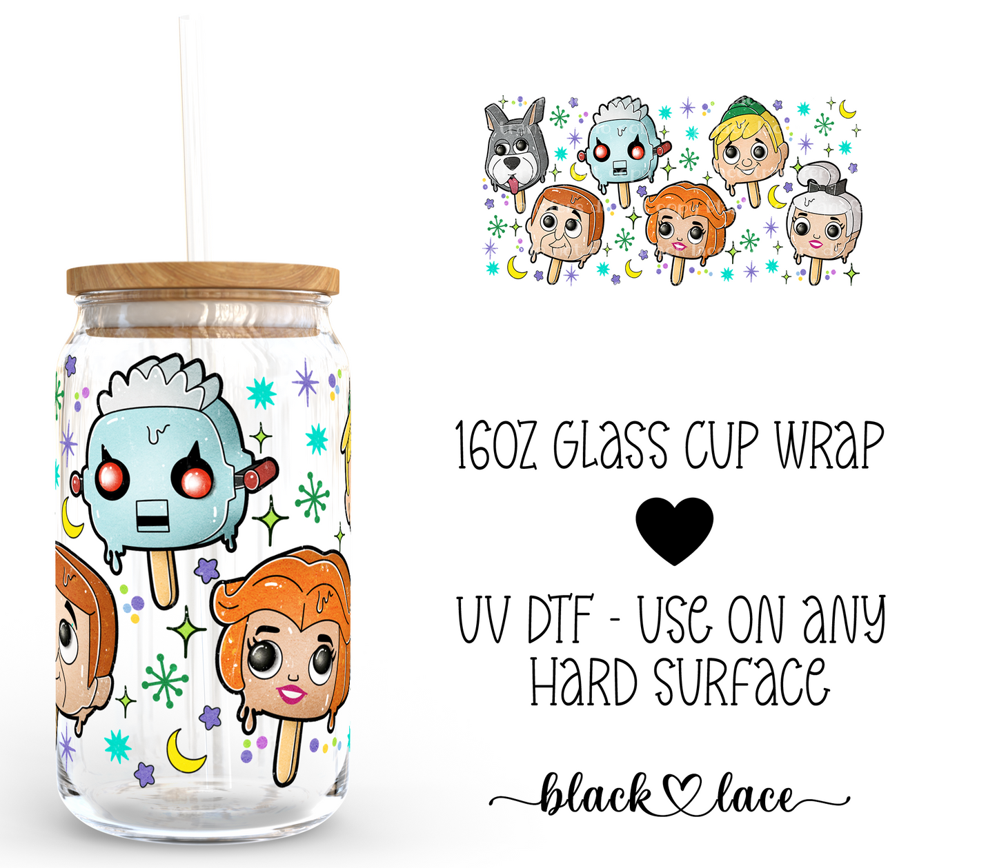 Popsicles Jetsons ~ 16oz cup wrap
