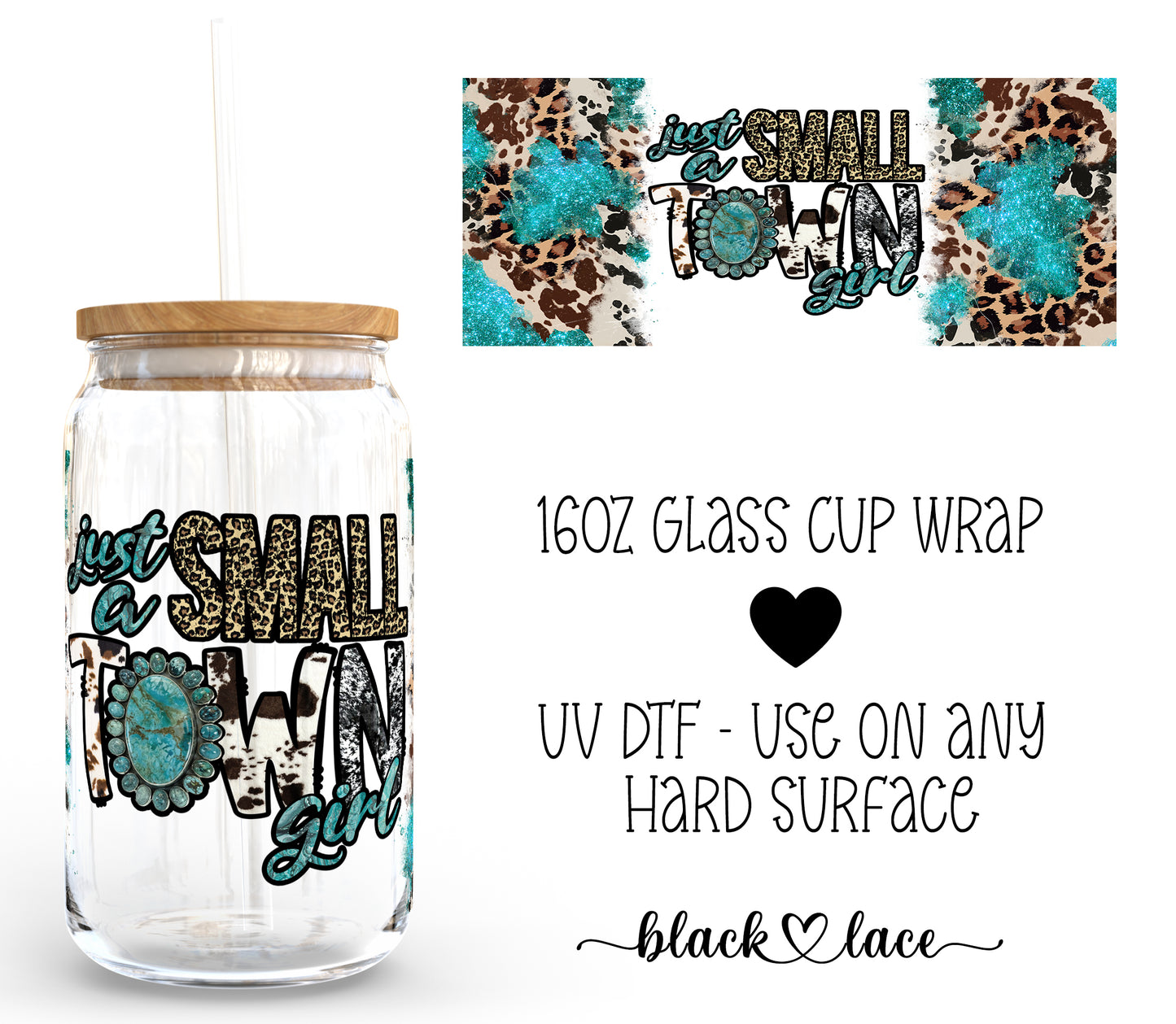 Small Tow Girl ~16oz cup wrap