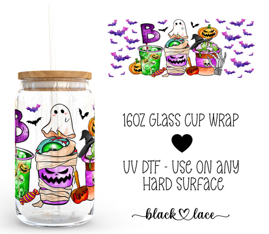 Halloween Bevies ~16oz cup wrap