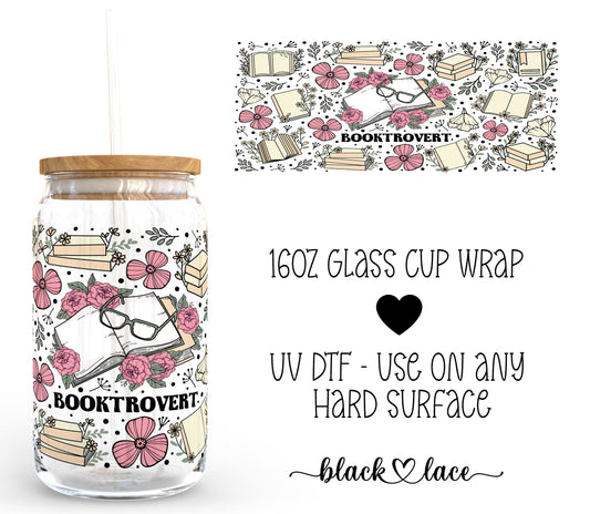 Booktovert ~16oz cup wrap