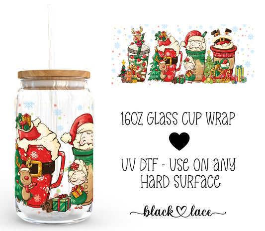 Christmas Drinks ~16oz cup wrap