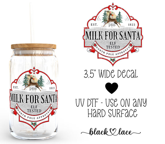 Milk For Santa 1 ~ Decal