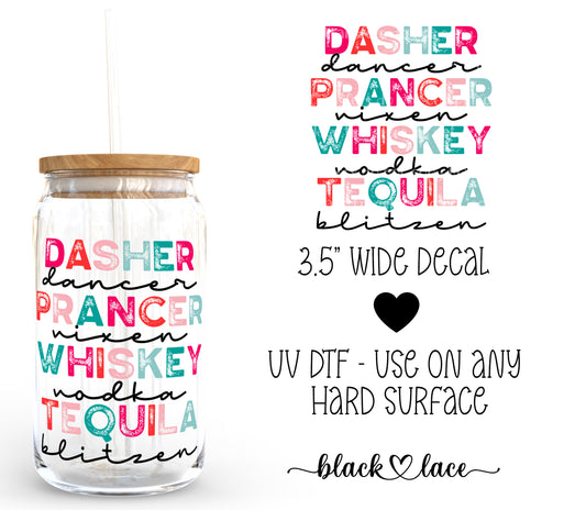 Dasher Prancer Multicolor ~ Decal