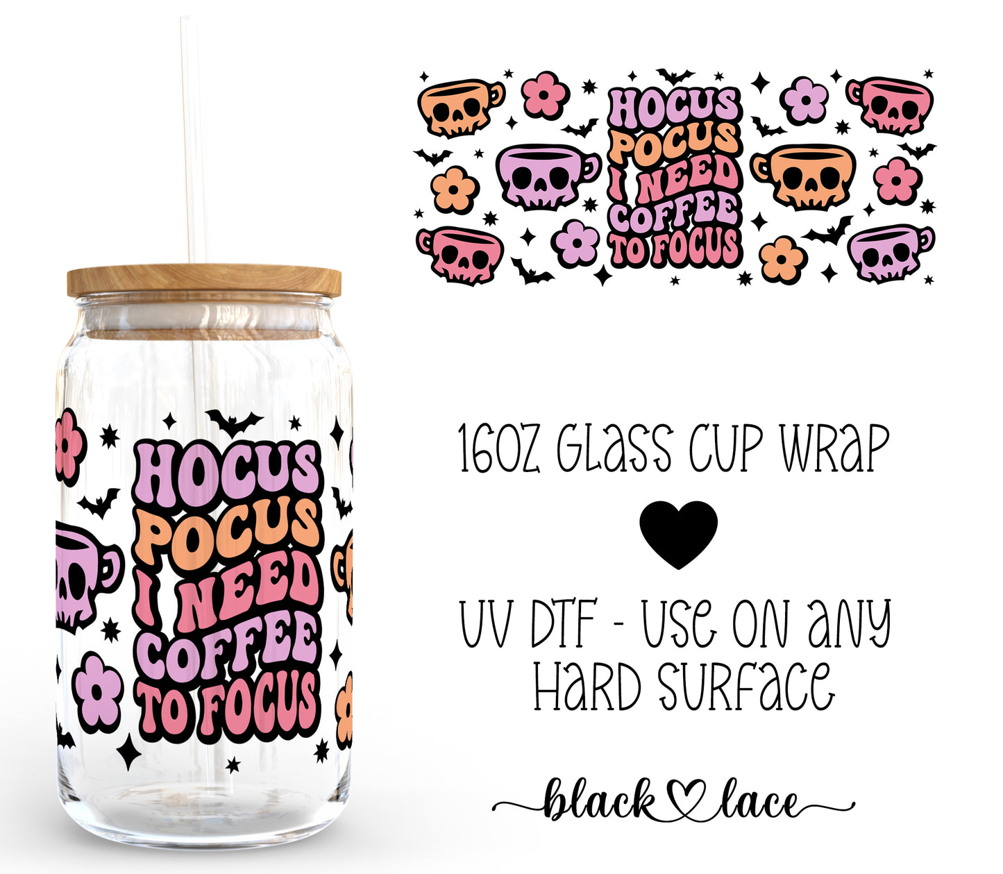 Hocus Pocus ~16oz cup wrap