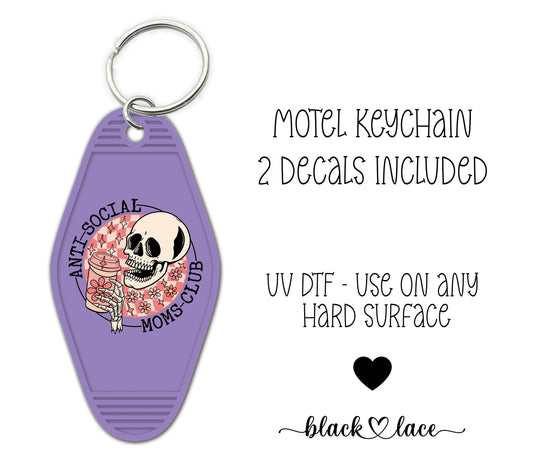 Anti Social Moms Club ~ Motel Keychains (2)