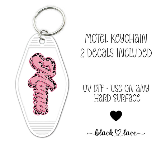 Mama Pink Leopard ~ Motel Keychains (2)