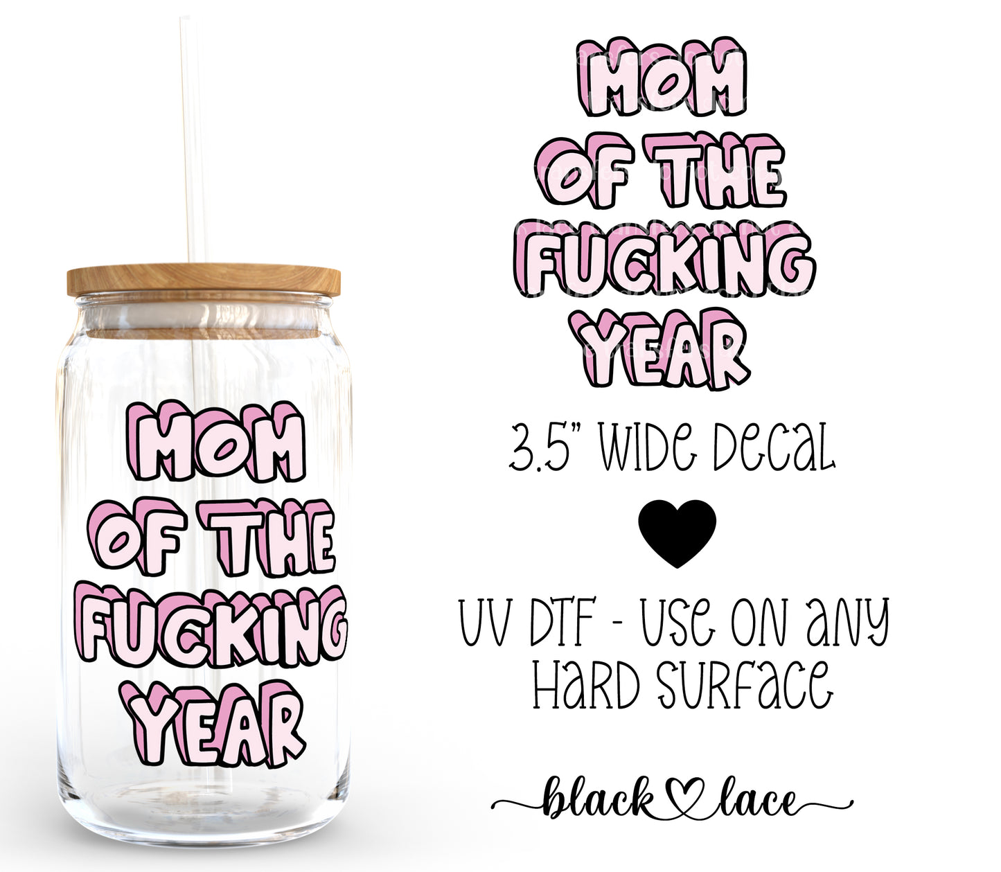 Mom of the fucking year ~ Decal