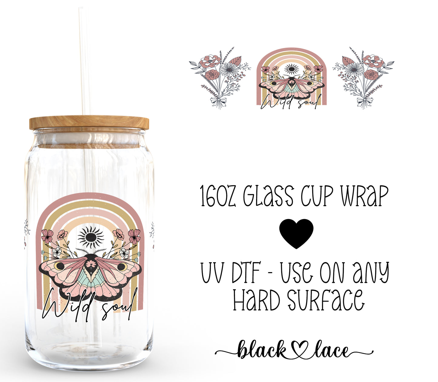 Wild Soul ~16oz cup wrap