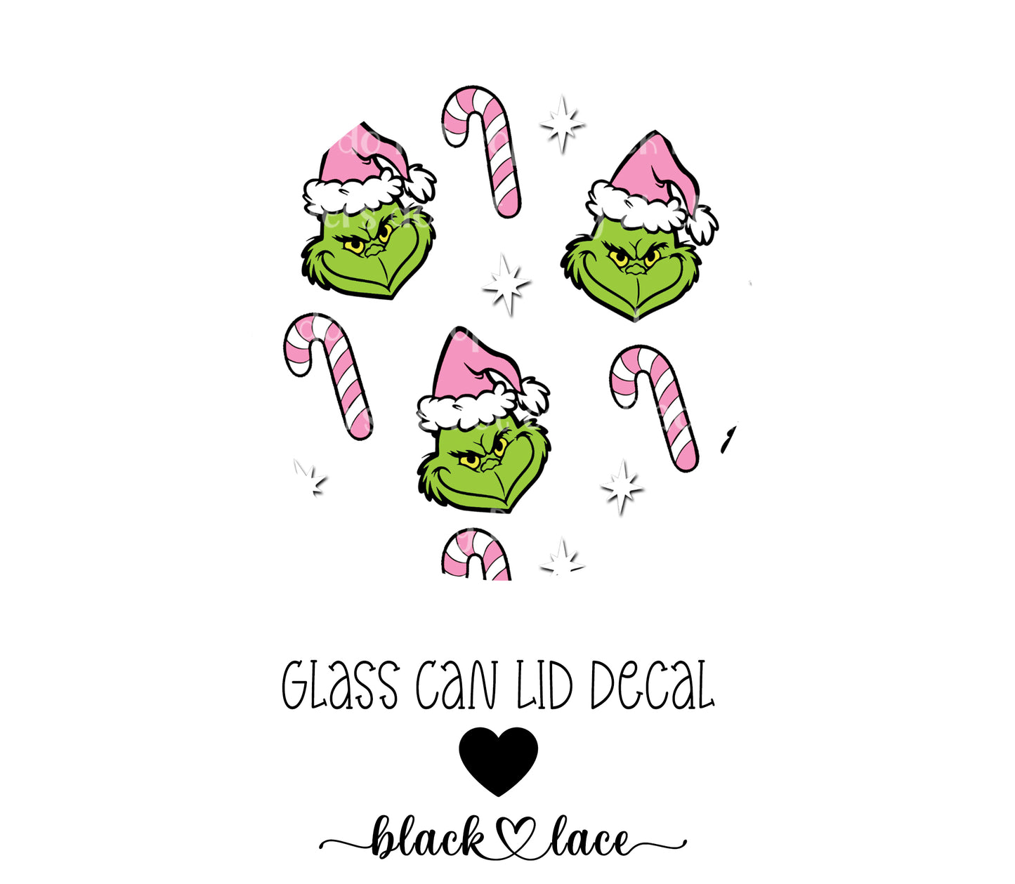 Grinch Pink ~ Lid Decal