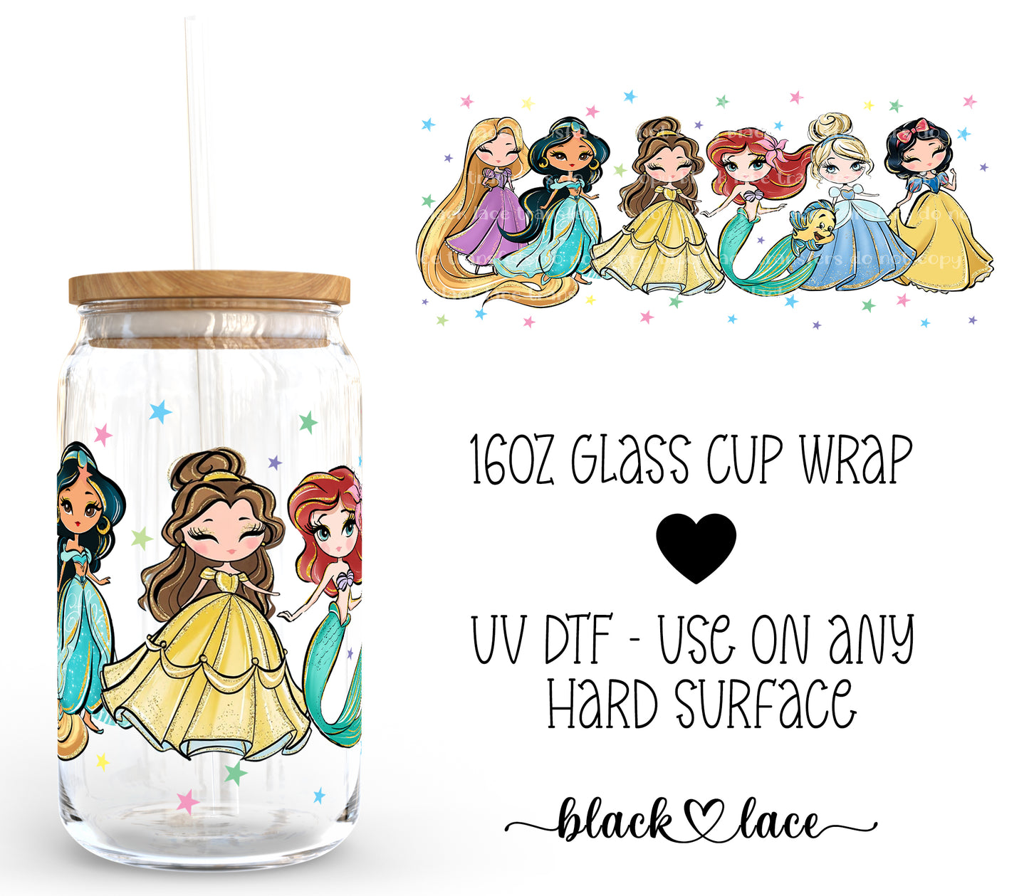 Princess 2 ~16oz cup wrap