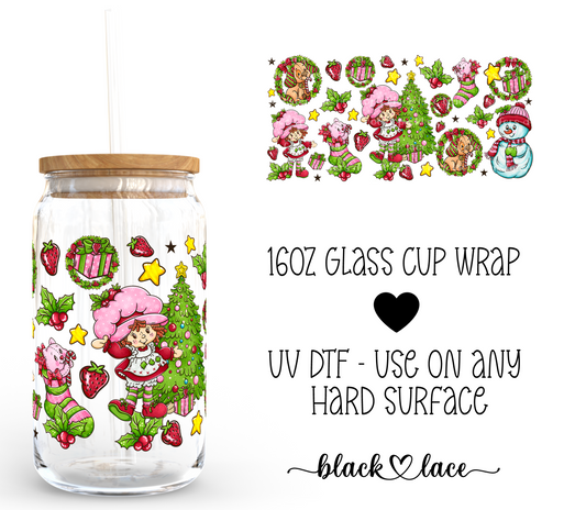 Berry Christmas ~ 16oz cup wrap