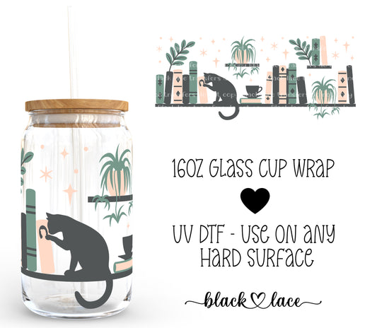 Boho Bookshelf ~16oz cup wrap