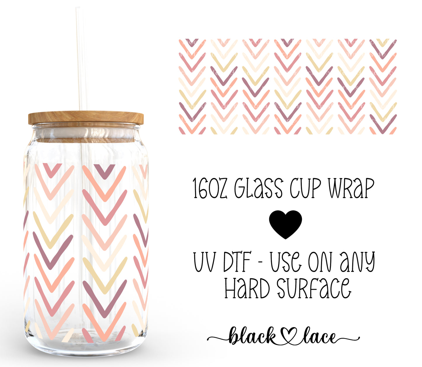 Boho Pattern ~16oz cup wrap