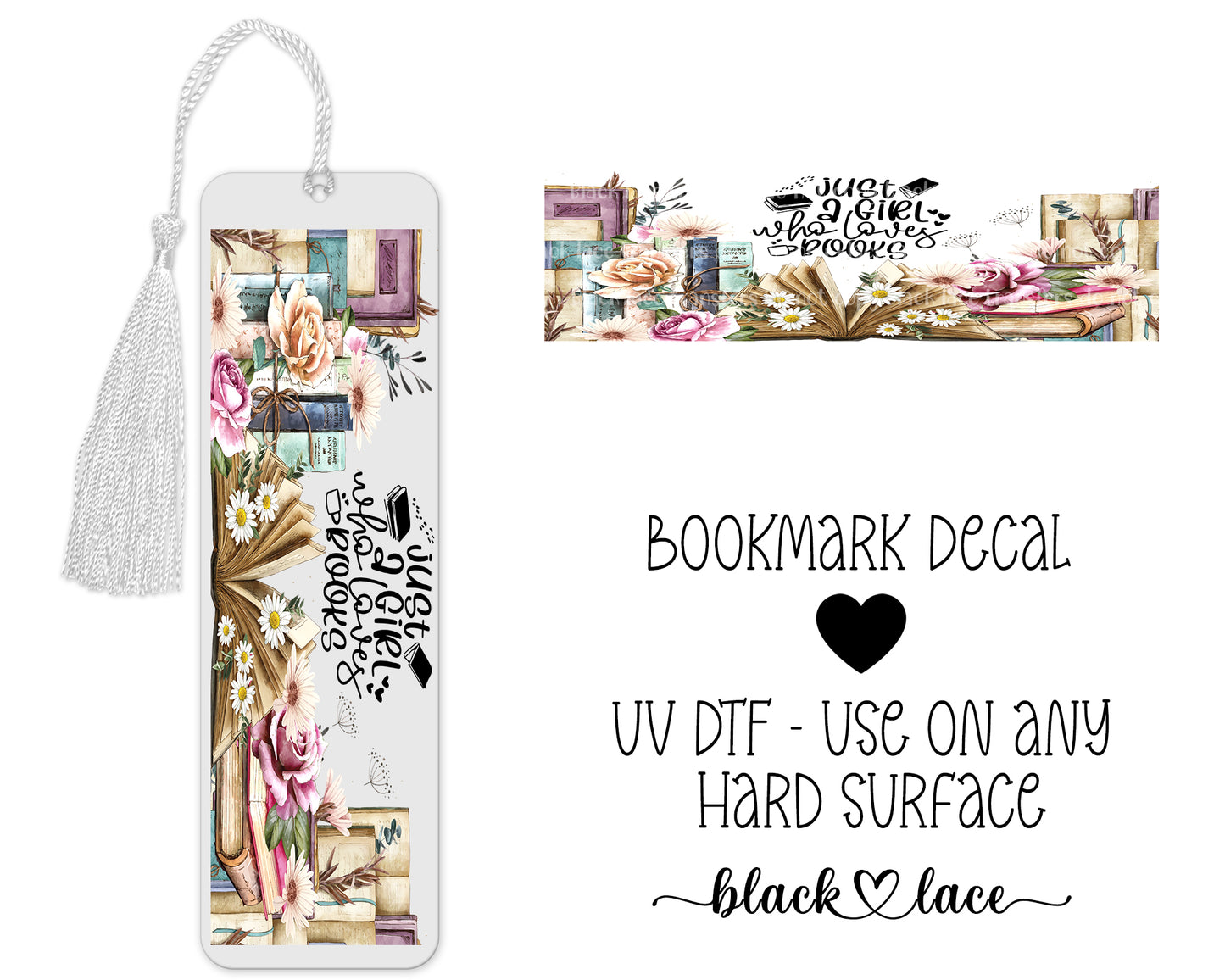 Just a girl who loves books ~ Bookmark Decal