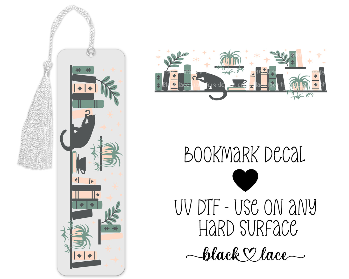 Boho Bookshelf ~ Bookmark Decal