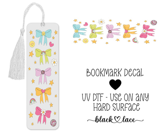 Colourful Bows ~ Bookmark Decal