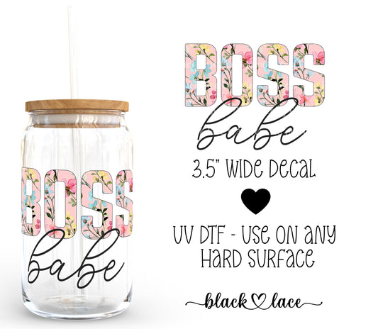 Boss Babe Floral ~ Decal