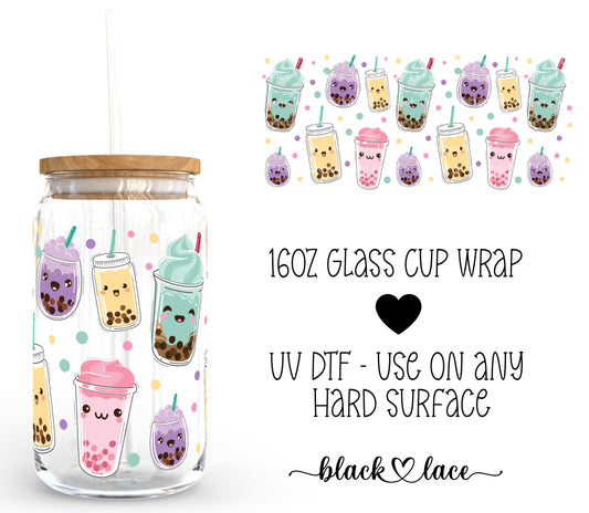 Bubble Tea ~16oz cup wrap