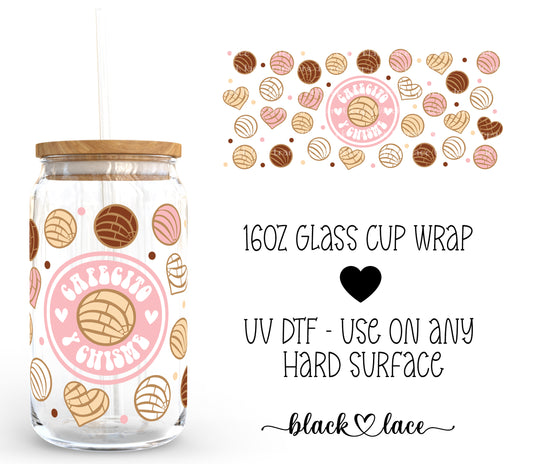 Cafecito & Chisme ~16oz cup wrap