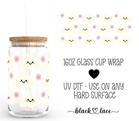 Cute Clouds ~ 16oz cup wrap