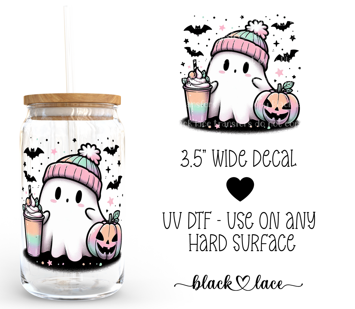 Cute Ghostie Drink ~ Decal