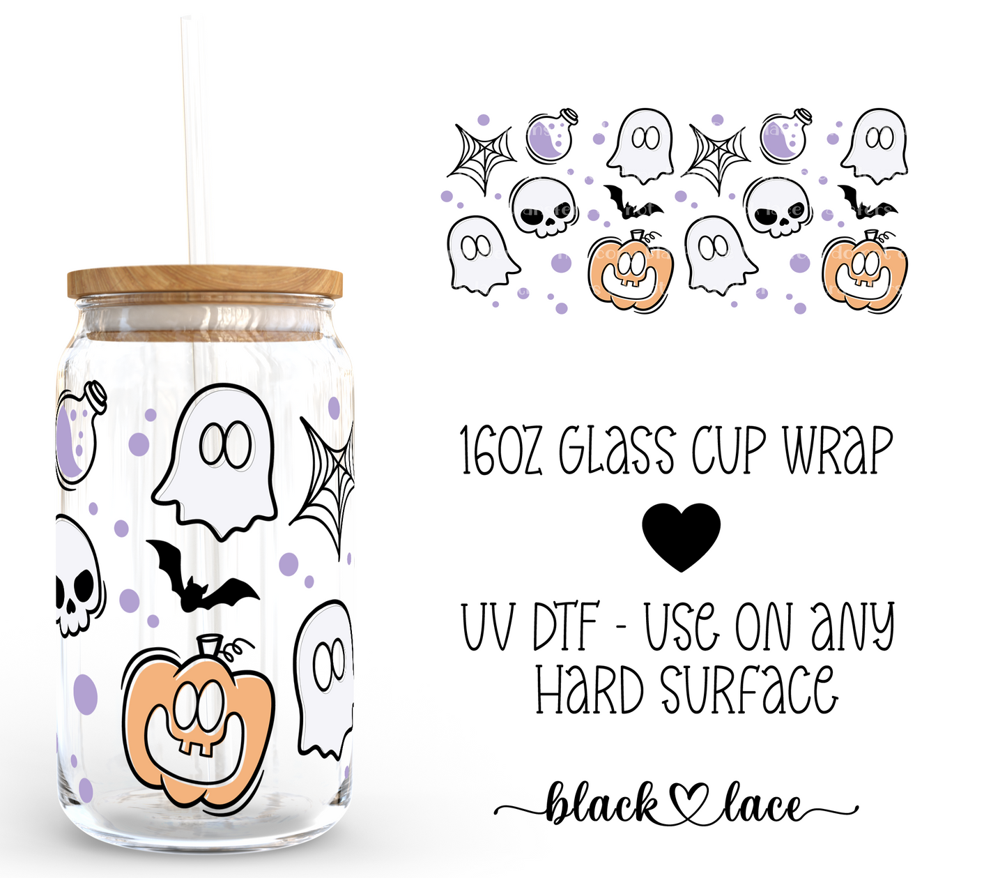 Cute Spell ~ 16oz cup wrap