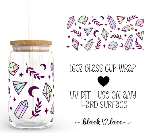 Crystals ~ 16oz cup wrap