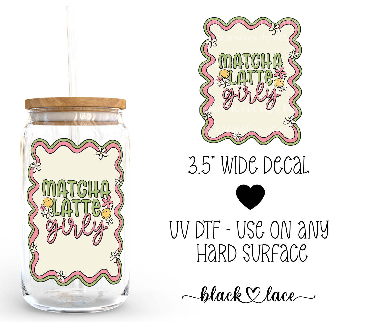 Matcha Latte Girly ~ Decal