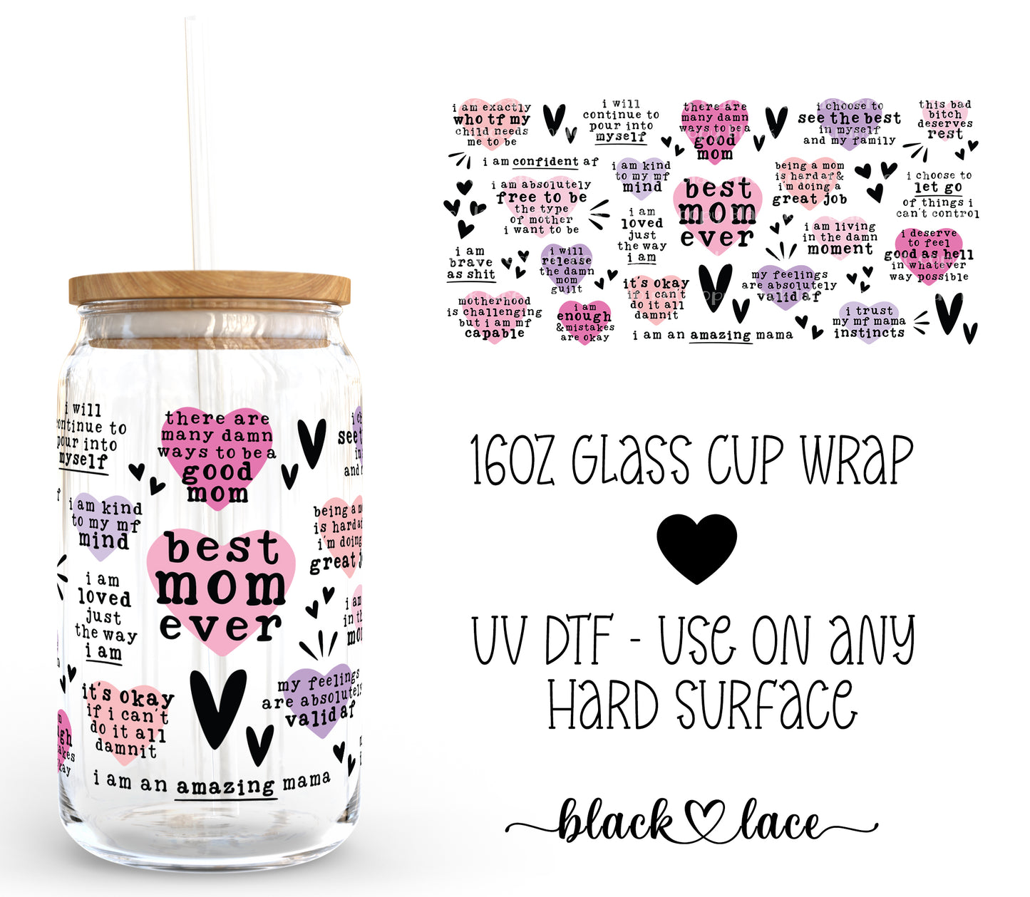 Daily Reminders Best Mom Vulgar ~ 16oz cup wrap