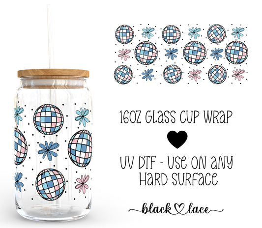 Disco Ball ~ 16oz cup wrap