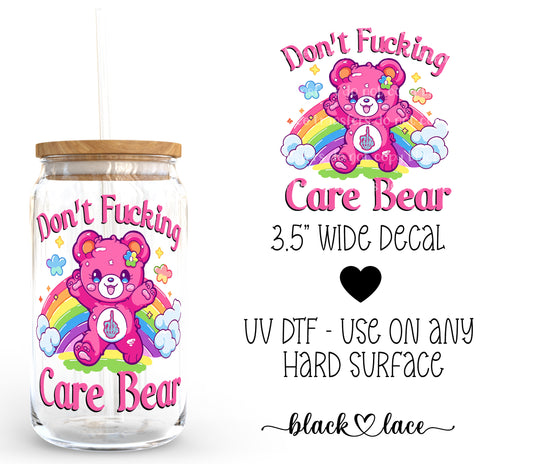 Dont Fucking Care Bear ~ Decal