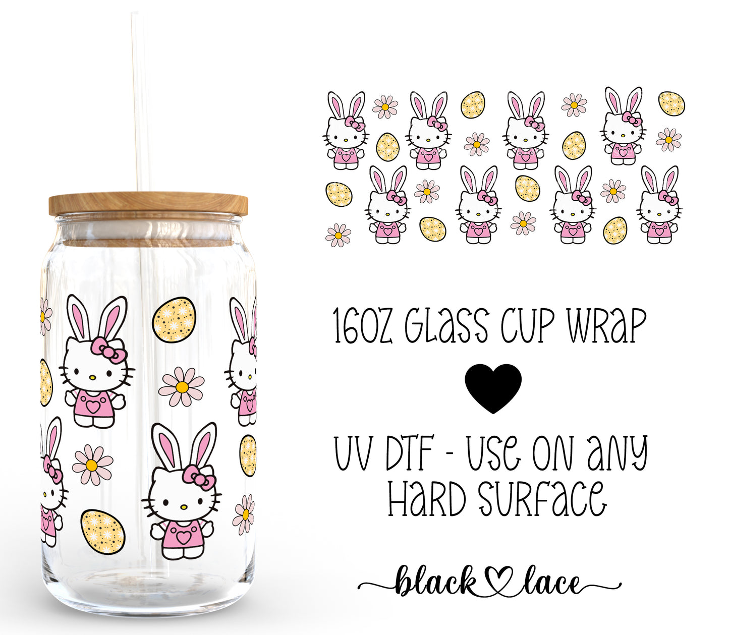 Easter Kitty ~ 16oz cup wrap