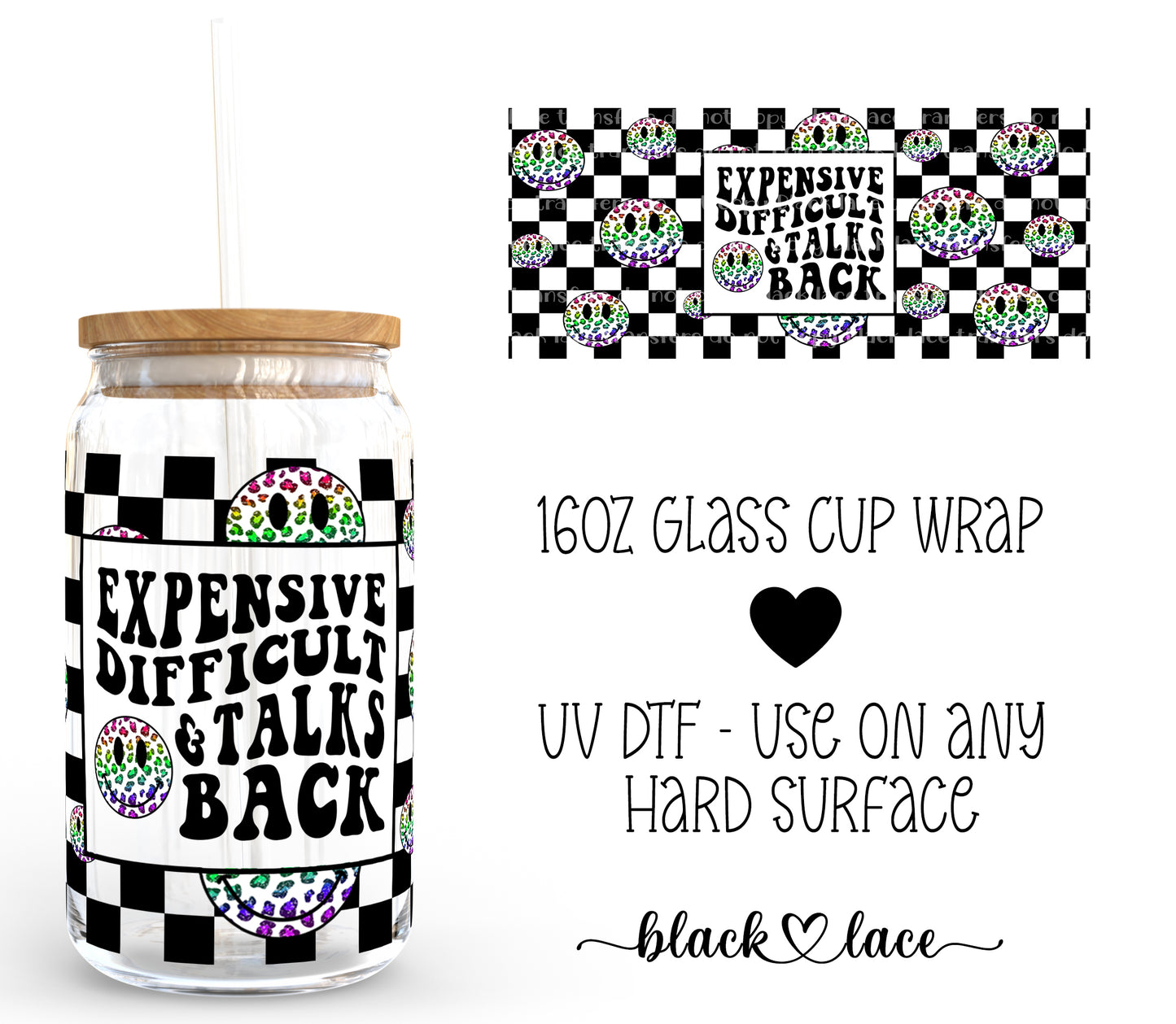 Expensive difficult and talks back ~ 16oz cup wrap