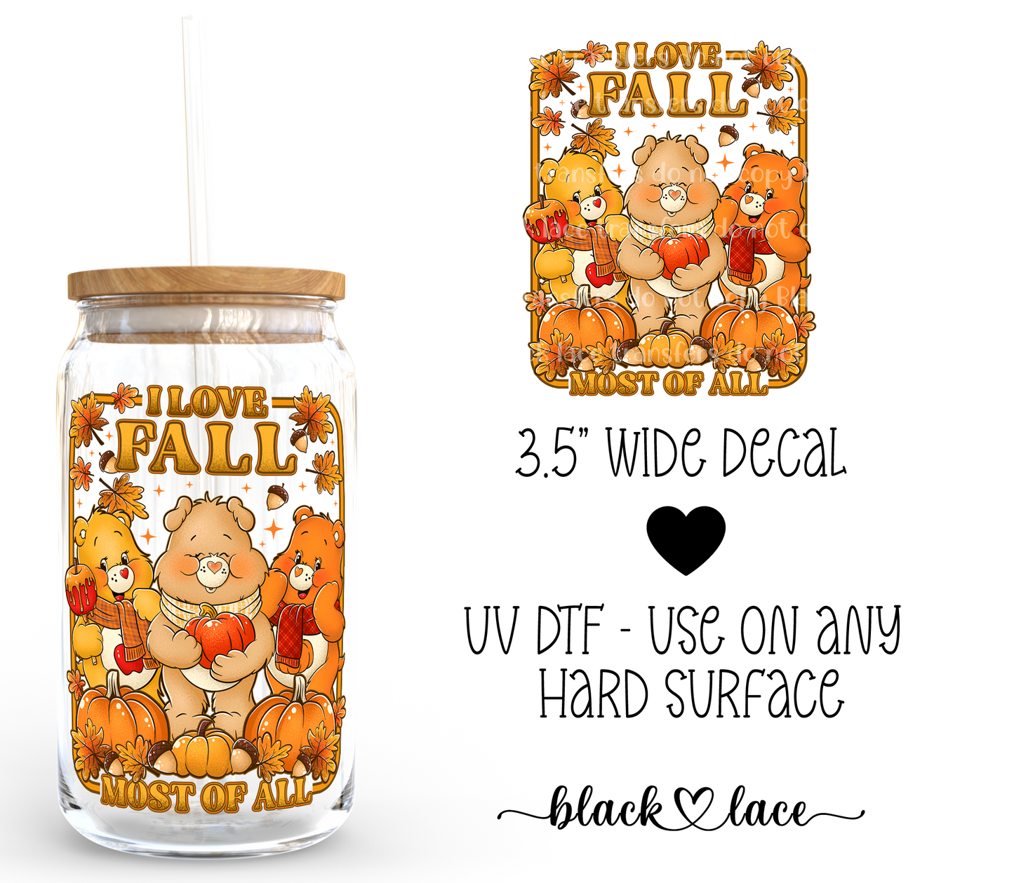 Fall Bears ~ Decal