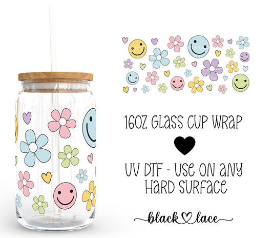 Flower Power ~ 16oz cup wrap