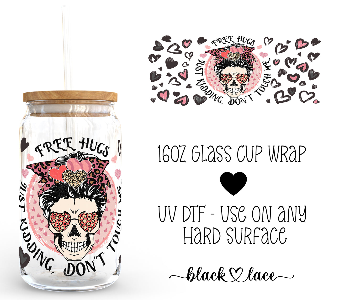 Free Hugs ~16oz cup wrap