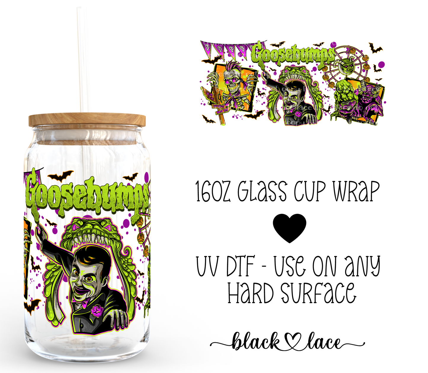 Goosebumps ~ 16oz cup wrap