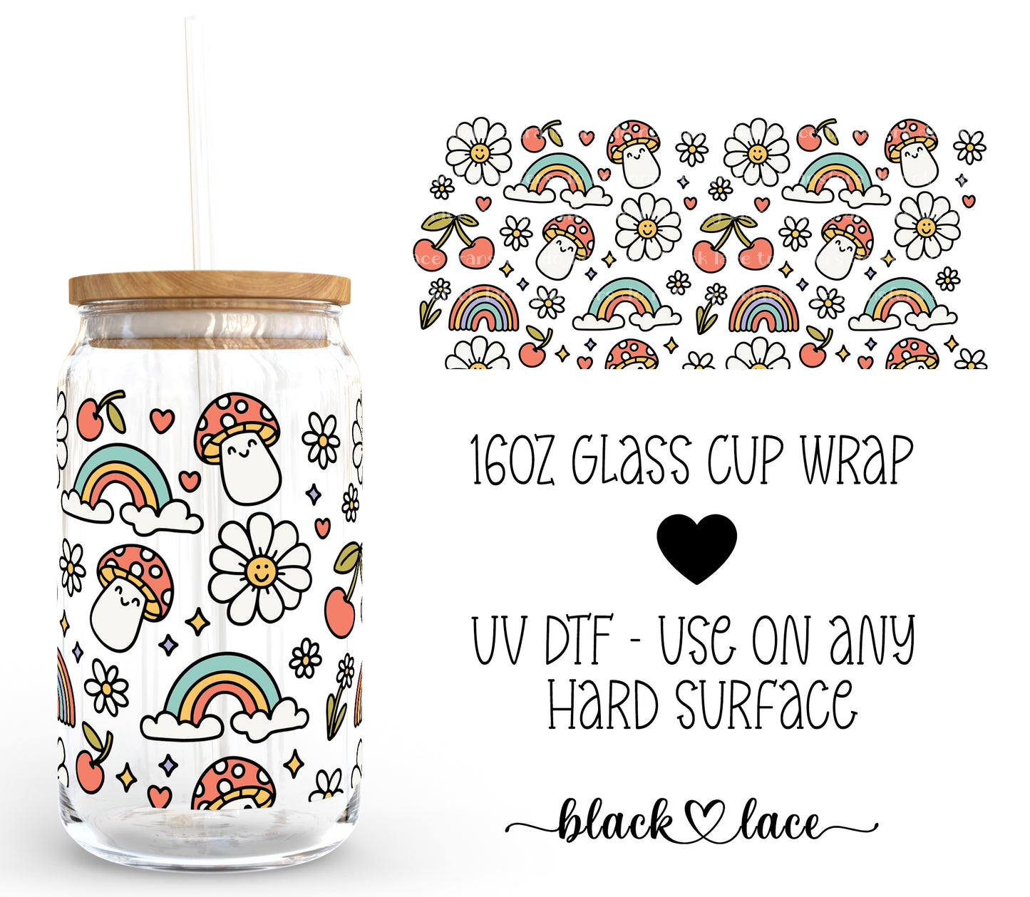 Groovy Summer ~ 16oz cup wrap