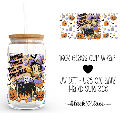 Halloween Betty ~ 16oz cup wrap