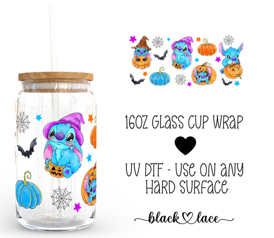 Halloween Stitch ~ 16oz cup wrap