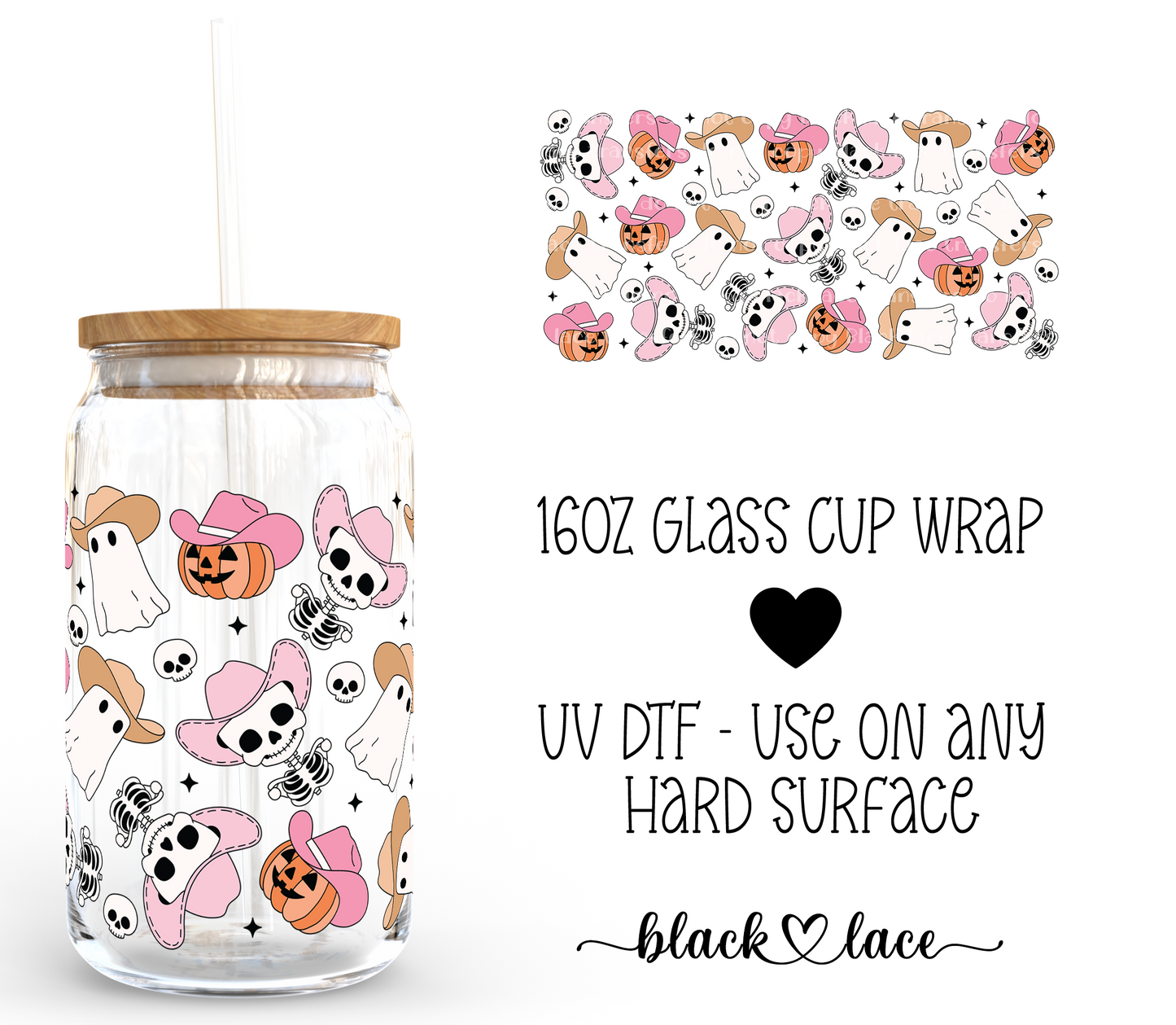 Howdy Boo's ~ 16oz cup wrap