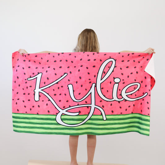 Custom printed bath towel