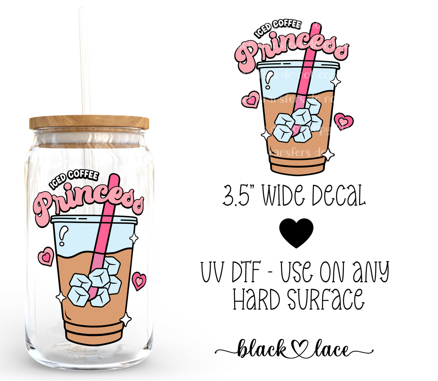 Iced Coffee Princess ~ Decal